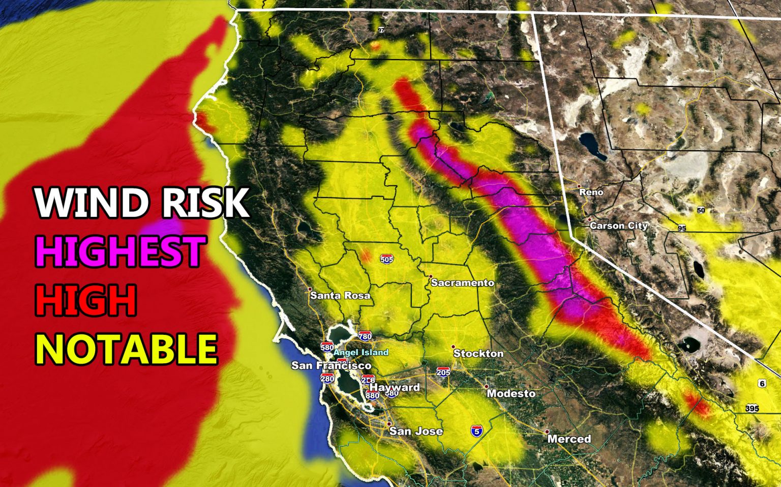 Gusty Winds Expected Tuesday and Wednesday For Sacramento Valley, Wind Advisory Issued