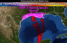 NWF Tropical Storm Watch Issued: Cristobal Set To Hit The U.S. Gulf Coast Toward The End Of The Weekend Into Early This Next Week
