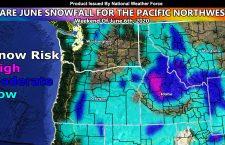 Rare Pacific Northwest Snowfall To Hit Weekend of June 6th, 2020