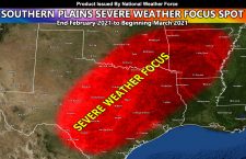 Monitoring Severe Weather Event Start For End Month into Beginning March 2021 For Texas, Oklahoma, Arkansas, and Parts of Louisiana