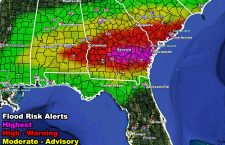 NWF Flood Watch and Warning Issued for the Southeastern United States Tuesday evening, overnight, and into Wednesday morning