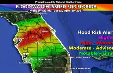 Flood Watch Issued For Central Florida Peninsula, Includes Tampa, Orlando, and Cape Canaveral Monday, Mainly Tuesday