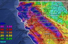 Wednesday Through Thursday Rain, Snow, and Wind Models for Central and Northern California