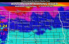 Winter Storm Warning Issued for The Northern half of North Dakota for Wednesday into Thursday; Snow Map Issued