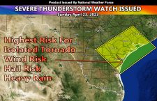 Severe Thunderstorm Watch Issued for Southeast Texas Centering Corpus Christi