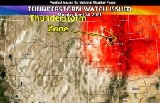 Thunderstorm Watch Issued for the Northern half of Utah, Effective This Afternoon Through This Evening, Centering Salt Lake City