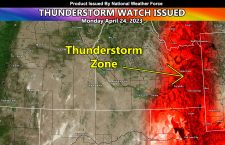 Thunderstorm Watch Issued for Eastern Idaho Effective This Afternoon Through This Evening, Centering Idaho Falls