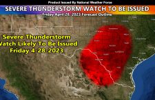 Severe Thunderstorms To Move Through South and Central Texas on Friday; Severe Thunderstorm Watch Pending