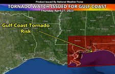 Tornado Watch Issued For Gulf Coast States Effective Now Through This Evening