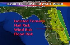 Severe Thunderstorm Watch Issued for Eastern and Northeastern Florida with Seabreeze Convergence Boundary; Isolated Tornado
