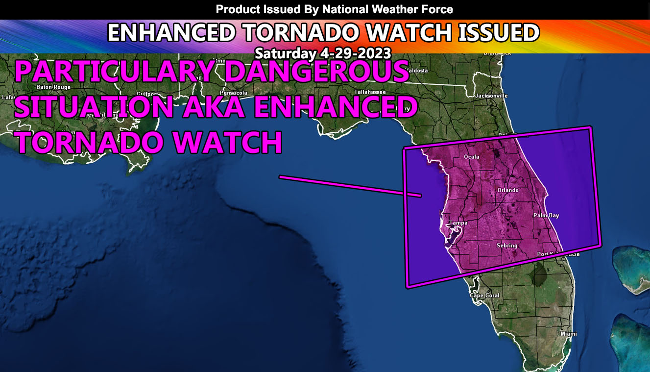 Enhanced Tornado Watch Issued For West, Central, and Eastern Florida