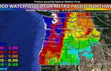 Flood Watch Issued for The Western Washington and Oregon Metro Zones Sunday through Tuesday