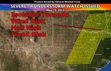 Severe Thunderstorm Watch Issued For Parts of Texas, Oklahoma, and Arkansas Today Into The Overnight