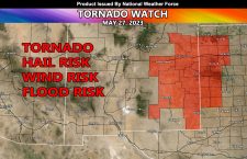 Tornado Watch Issued for Eastern New Mexico and Western Texas Today till Midnight, Centering Clovis New Mexico