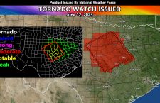 Tornado Watch Issued For North-Central to Central Texas Effective This Evening until Midnight; Upgraded from Severe Thunderstorm Watch