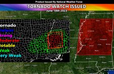 Tornado Watch Issued for Mississippi Effective This Evening Till Midnight