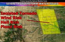 Severe Thunderstorm Watch Issued For The Western Half of Nebraska Effective This Evening Till Midnight Tonight