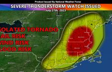 Severe Thunderstorm Watch Issued for New England, Including Boston for July 27th, 2023