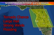 Severe Weather Expected for Parts of Florida Today into Thursday Morning, October 12th, 2023