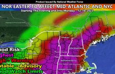 Nor’easter to Impact New England and The Northeast on Monday; Flooding and High Winds