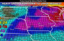 Heavy Snowfall to Move from Iowa to The Upper Midwest Friday into Saturday; Snowfall Forecast