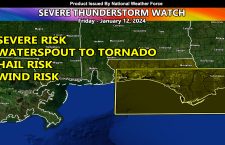 Severe Thunderstorms to Move Across the Florida Panhandle for Friday, January 12, 2024