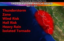 Thunderstorm Watch Issued for The San Francisco Bay Zone for April 13, 2024