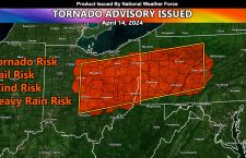Severe Thunderstorms and a Chance of Tornadoes Target Pennsylvania and Ohio Today Through Midnight; including Pittsburgh