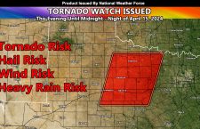 Severe Thunderstorms: Including Tornado Chances Exist for West-Central to Northwest Texas This Evening