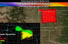 Tornado Risk This Evening for Western Kansas and Southwest Nebraska; April 25, 2024